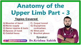 Anatomy of the Upper Limb ( Part - 3 ) : Fmge, Neet pg, NEXT and USMLE Step 1