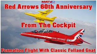 Red Arrows Fly Formation With Classic Folland Gnat From The Cockpit GoPro #redarrows #raf #airshow