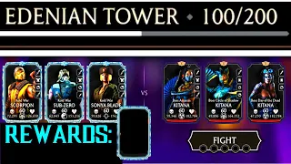 Edenian FATAL Tower Boss Battle 100 Fight + Diamond Card Reward | MK Mobile | Guaranteed Diamond!
