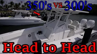 Twin Dual Prop 350 Suzuki's Vs Twin 300 Yamaha's On Same Boat ! (Carrera 32)