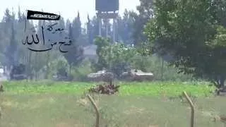 Metis ATGM Scores a Direct Hit on a Syrian BMP 1