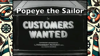 Popeye vs. Bluto in 'Customers Wanted' - The Fight of the Century! (Popeye the Sailor, 1939)
