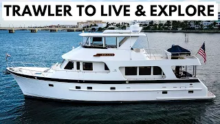 1 649 000 долларов США OUTER REEF 650 Long Range Cruiser / Liveaboard Trawler Yacht Tour