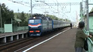 Электровоз ЧС7-018 платформа Часцовская