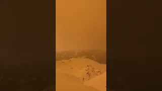 Sahara Sand Creates Orange Hue in Skies Above Swiss Alps