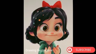 Drawing vanellope wreck-it Ralph [Drawing Illustrations]