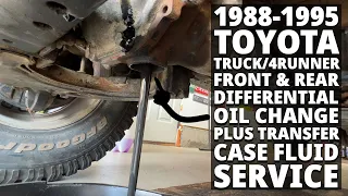 1988-1995 Toyota Truck/4Runner Front & Rear Differential Oil Change Plus Transfer Case Service