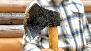 TESTING The Weirdest Axe Ever For Log Cabin?