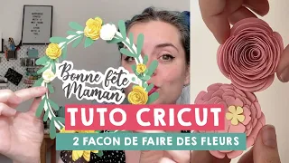 Tuto Cricut pour débutant #3 ✦ Deux façons de créer des fleurs - Une couronne pour la fête des mères