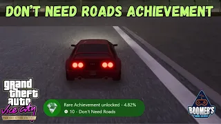 Don't Need Roads Achievement - GTA Vice City Definitive Edition