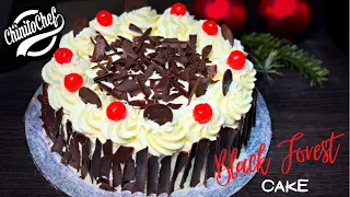 My 1st Black Forest  Cake || Chinitochef || Schwarzwälder Kirchtorte  ||