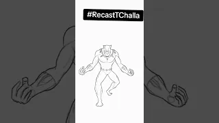 Recast T'challa Marvel #recasttchalla #savetchalla #mcu #drawing