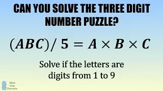 Can You Solve The Three Digit Number Puzzle. A Riddle From Norway!