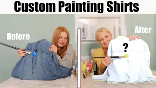Twin Telepathy Custom Painting Denim Shirts *Clothes Art Challenge | R Studios