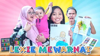 PERTAMA KALI ADIK LEXIE BELAJAR MELUKIS 😍 DRAMA PARODI LEIKA AJARIN LEXIE MENGGAMBAR DAN MEWARNAI