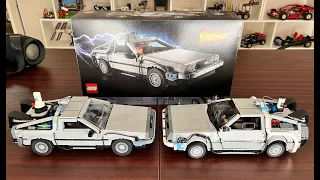 Lego 10300 vs Dave Slater Moc Delorean Time Machine from Back to the Future