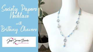 Society Papers Necklace DIY Tutorial Featuring @JesseJamesBeads!