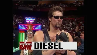 Shawn Michaels accompanies Diesel to ring for match vs Scott Powers! 1994 (WWF)