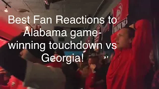 Best Fan Reactions to Alabama game-winning touchdown vs Georgia! (2018 National Championship)