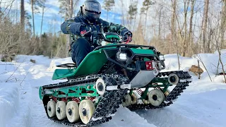 Awesome homemade tracked ATV Patrol Mini