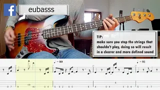 Crowded House - Don't Dream It's Over BASS COVER + PLAY ALONG TAB + SCORE