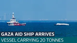 First load of aid delivered to Gaza using new sea route as pressure mounts on Israel | ITV News
