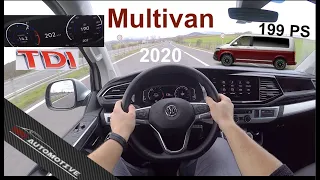 2020 | Volkswagen Multivan 6.1 2.0 TDI (199 PS) POV Test Drive + Acceleration 0 - 200 km/h