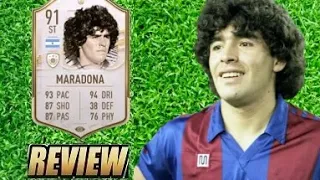 R.I.P GOAT - 91 RATED ICON DIEGO MARADONA PLAYER REVIEW - FIFA 21 ULTIMATE TEAM