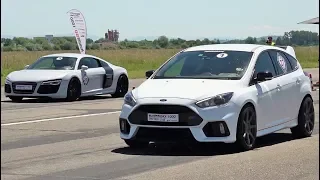 Ford Focus RS vs Audi R8 vs BMW M3 vs Mercedes C63 S