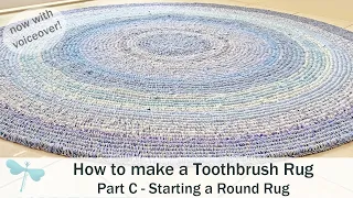 How to Create a Toothbrush Rug | Part C Starting a Round Rug (now with voiceover) I Increases