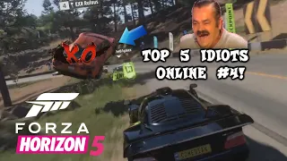 Top 5 IDIOTS online on Forza Horizon 5! #4 (Cheaters, Rammers, Dumb Moments)