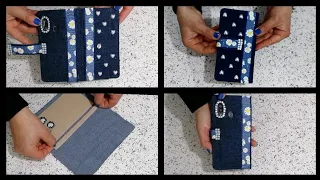 كوفر هاتف بقطعة من القماش و بطريقة بسيطة جدا / DIY Mobile Cover / DIY Cover per cellulare fai da te