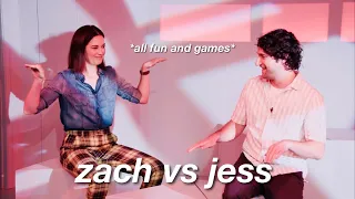 zach reino and jessica mckenna being combative improv partners for 10 minutes