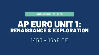 AP Euro: Unit 1 Introduction