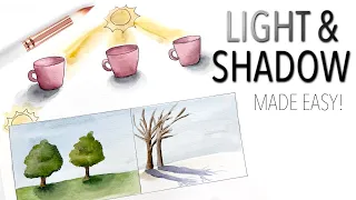 light & Shadow Watercolour Lesson Made EASY!