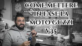 Come mettere in fase la Moto Guzzi V35 (controllo e regolazione puntine)