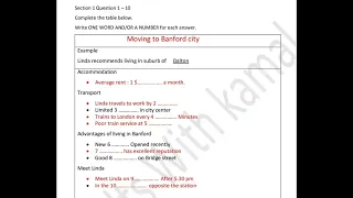 Moving to Banford city from ielts listening