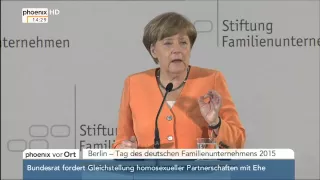 Tag des deutschen Familienunternehmens: Rede von Angela Merkel am 12.06.2015