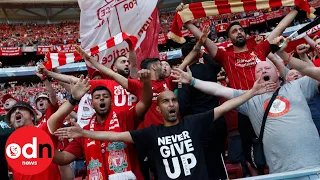 Liverpool fans celebrate Champions League win