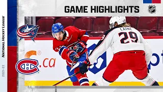 Blue Jackets @ Canadiens 2/12/22 | NHL Highlights