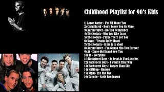 Childhood Playlist for 90's Kids Vol 1 | Aaron Carter | Moffats | A1 | Backstreet Boys | Nsync