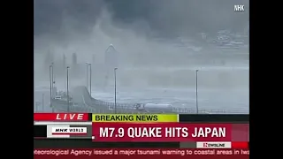 Tsunami in Japan - Tsunami hits Kamaishi Port 11.march.2011 (Full NHK World live)