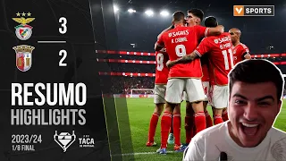 Resumo: Benfica 3-2 Braga (Taça de Portugal 23/24) | REACT