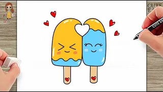 How to Draw Love Ice Cream - Easy Step by Step for Kids