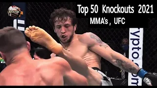 Best 50 MMA Knockouts of 2021  _ MMA Knockouts from UFC, BELLATOR, ONE ,etc