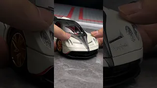 White model of Pagani Huayra Dinastia car made of zinc alloy #diecast #asmr #modelcars #diecastcar