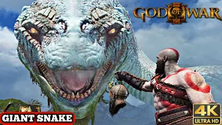 God of War 4 - ALL World Serpent GIANT SNAKE Cutscenes (God of War 2022) PS4 Pro