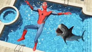 GTA 5 Epic Spiderman water ragdolls vol.2 (Euphoria physics)