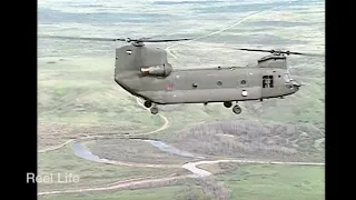 1999, US Army CH47 Chinook helicopter inflight, Ex Total Ram, Wainwright, Ab