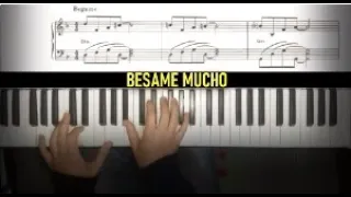 BESAME MUCHO -  RICHARD CLAYDERMAN - (Piano Scrolling) Partitura